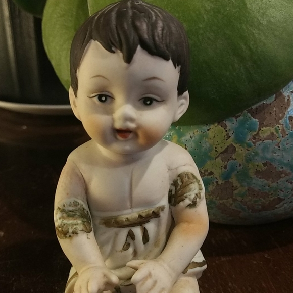Bisque Porcelain Piano Baby Boy - Picture 2 of 8